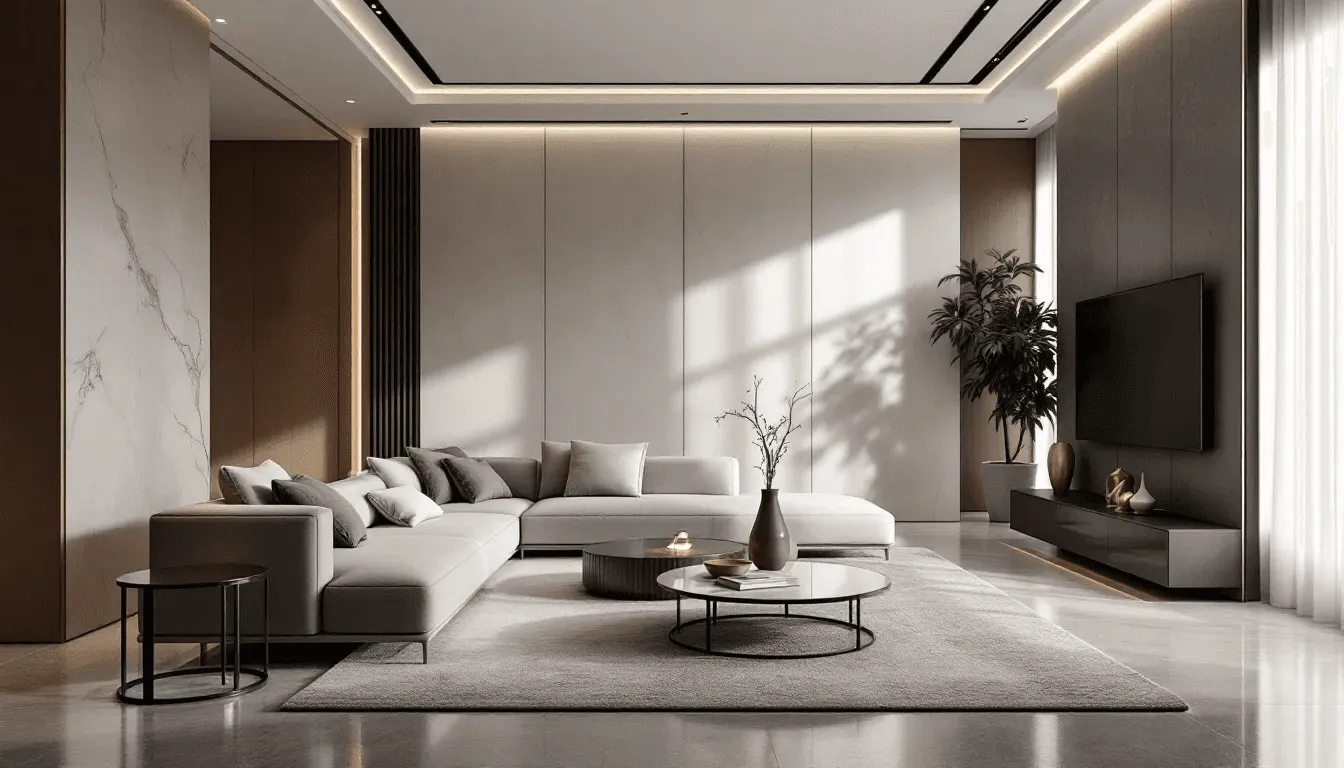 Kompleksowe wykończenie wnętrza mieszkania w Kielcach -- salon po remoncie